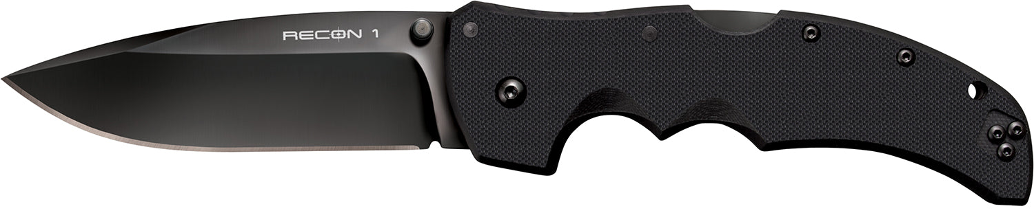 Cold Steel Recon 1 Folding Knife 4" Spear Point S35VN DLC Blade Black G10 Handle Tri-Ad Lock CS27BS