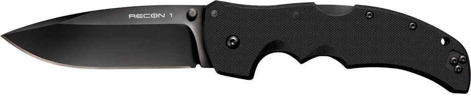 Cold Steel Recon 1 Folding Knife 4" Spear Point S35VN DLC Blade Black G10 Handle Tri-Ad Lock CS27BS