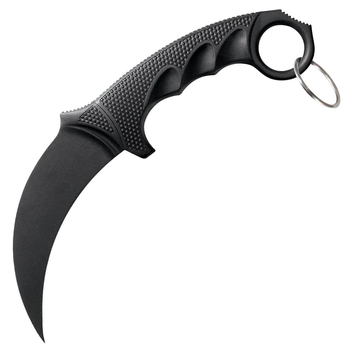 Cold Steel FGX Nightshade Karambit Fixed 4" Plain Black Griv-Ex Blade Kray-Ex Overmold Handle CS92FK