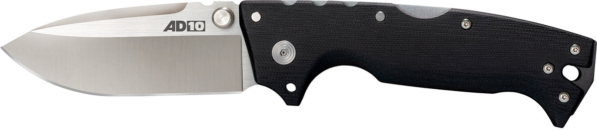 Cold Steel AD-10 Folding Knife 4" Drop Point S35VN Stainless Blade Black G10 Handle Ambidextrous Clip CS28DD