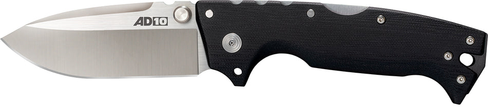 Cold Steel AD-10 Folding Knife 4" Drop Point S35VN Stainless Blade Black G10 Handle Ambidextrous Clip CS28DD