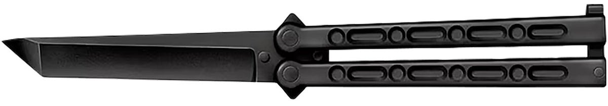 Cold Steel FGX Balisong Folding Tanto 5" Plain Black Griv-Ex Blade and Handle Butterfly Knife CS-92EAB