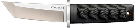 Cold Steel Kyoto I Fixed Tanto 3.25" Plain 8Cr13MoV Stainless Steel Blade Black Kray-Ex Handle CS-17DA