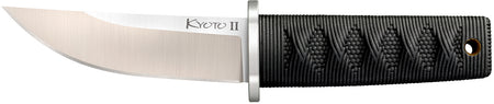 Cold Steel Kyoto II Fixed Tanto 3.38" Plain 8Cr13MoV Stainless Steel Blade Black Kray-Ex Handle CS-17DB
