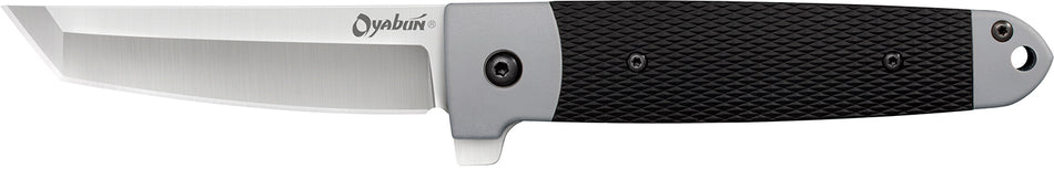 Cold Steel Oyabun CS-26T 3.50" Plain Fold Knife 4034 SS Blade Griv-Ex Black Handle w/TPR Inlay