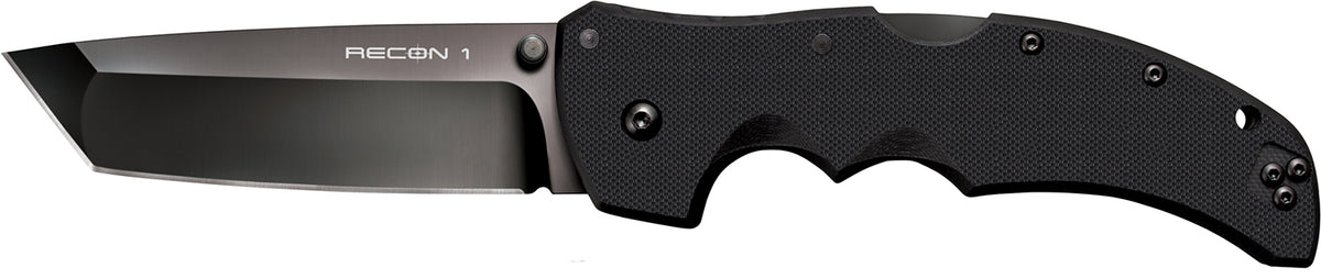 Cold Steel Recon 1 CS27BT 4" Folding Plain Tanto DLC Coated S35VN Blade Black G10 Handle Pocket Clip Included