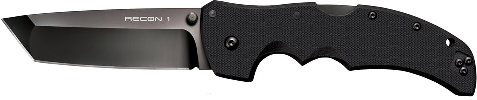 Cold Steel Recon 1 CS27BT 4" Folding Plain Tanto DLC Coated S35VN Blade Black G10 Handle Pocket Clip Included