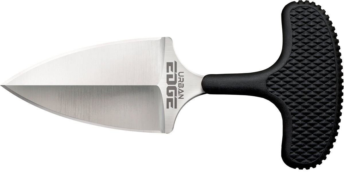 Cold Steel Urban Edge CS43XL 2.50" Fixed Stone Washed AUS-8A Stainless Steel Blade Black Kray-Ex Handle