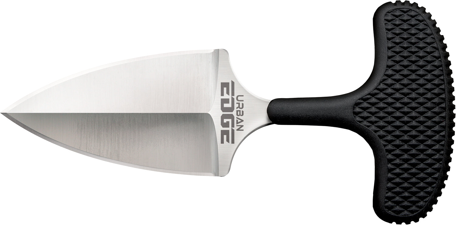 Cold Steel Urban Edge CS43XL 2.50" Fixed Stone Washed AUS-8A Stainless Steel Blade Black Kray-Ex Handle