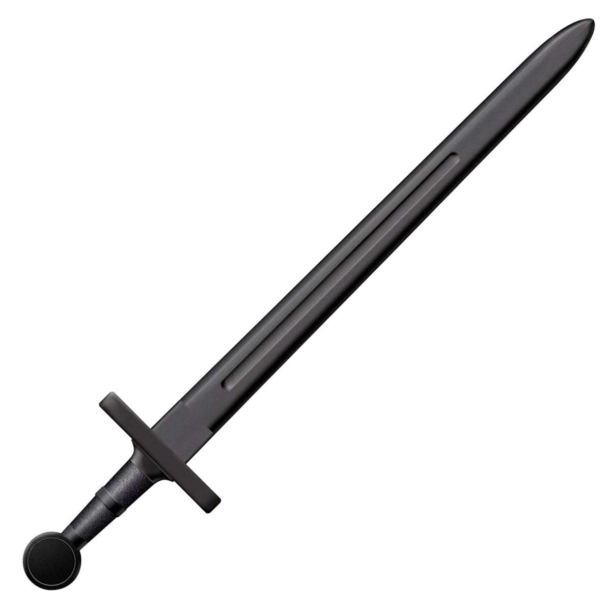 Cold Steel Medieval Training Sword CS92BKS 32.25" Plain Black Poly Blade 7.25" Black Poly Handle