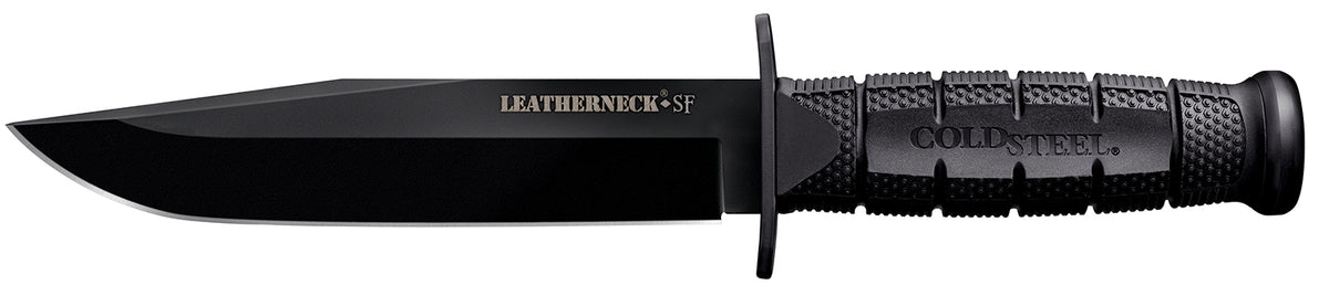 Cold Steel Leatherneck Semper-Fi CS39LSFC 6.75" Fixed D2 Steel Blade Black Checkered Griv-Ex Handle Double Quillon Guard w/Sheath