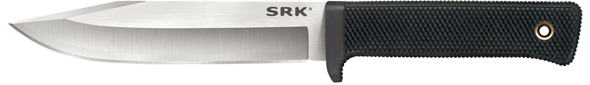 Cold Steel San Mai SRK CS-35AN 6" Fixed Plain Satin VG-10 San Mai Blade Black Checkered Kray-Ex Handle Finger Guard