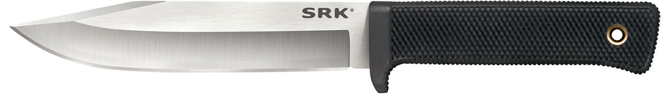 Cold Steel San Mai SRK CS-35AN 6" Fixed Plain Satin VG-10 San Mai Blade Black Checkered Kray-Ex Handle Finger Guard