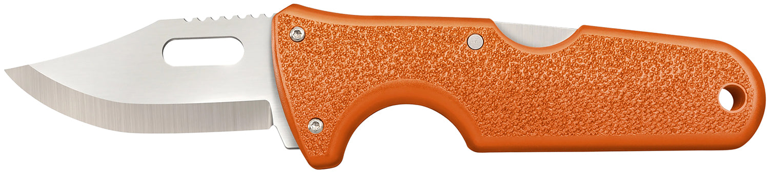 Cold Steel CS40ALZ Click-N-Cut Hunter 2.50" Multi-Blade Knife Plain/Serrated Satin 420J2 SS Blade Orange ABS Handle