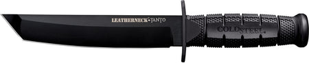 Cold Steel CS-39LSFCT Leatherneck Tanto 7" Fixed D2 Steel Blade Black Checkered Kray-Ex Handle Double Quillon Guard