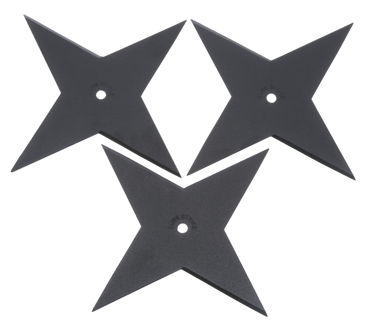 Cold Steel CS80SSC3Z Sure Strike Light 3-Point Carbon Steel Shuriken Black Epoxy Coated Finish
