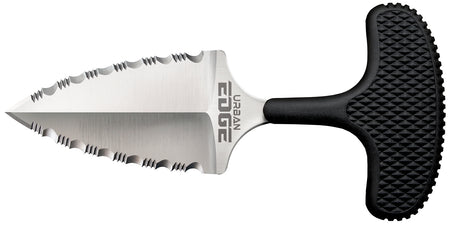 Cold Steel Urban Edge Fixed Blade 2.50" Serrated Stone Washed AUS-8A SS Black Textured Kray-Ex Handle