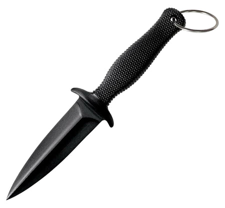 Cold Steel FGX Boot Blade II 3.25" Fixed Blade Plain Black Griv-Ex w/ Checkered Black Kray-Ex Handle