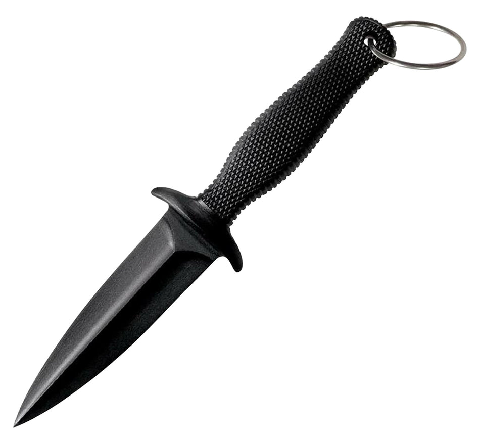 Cold Steel FGX Boot Blade II 3.25" Fixed Blade Plain Black Griv-Ex w/ Checkered Black Kray-Ex Handle