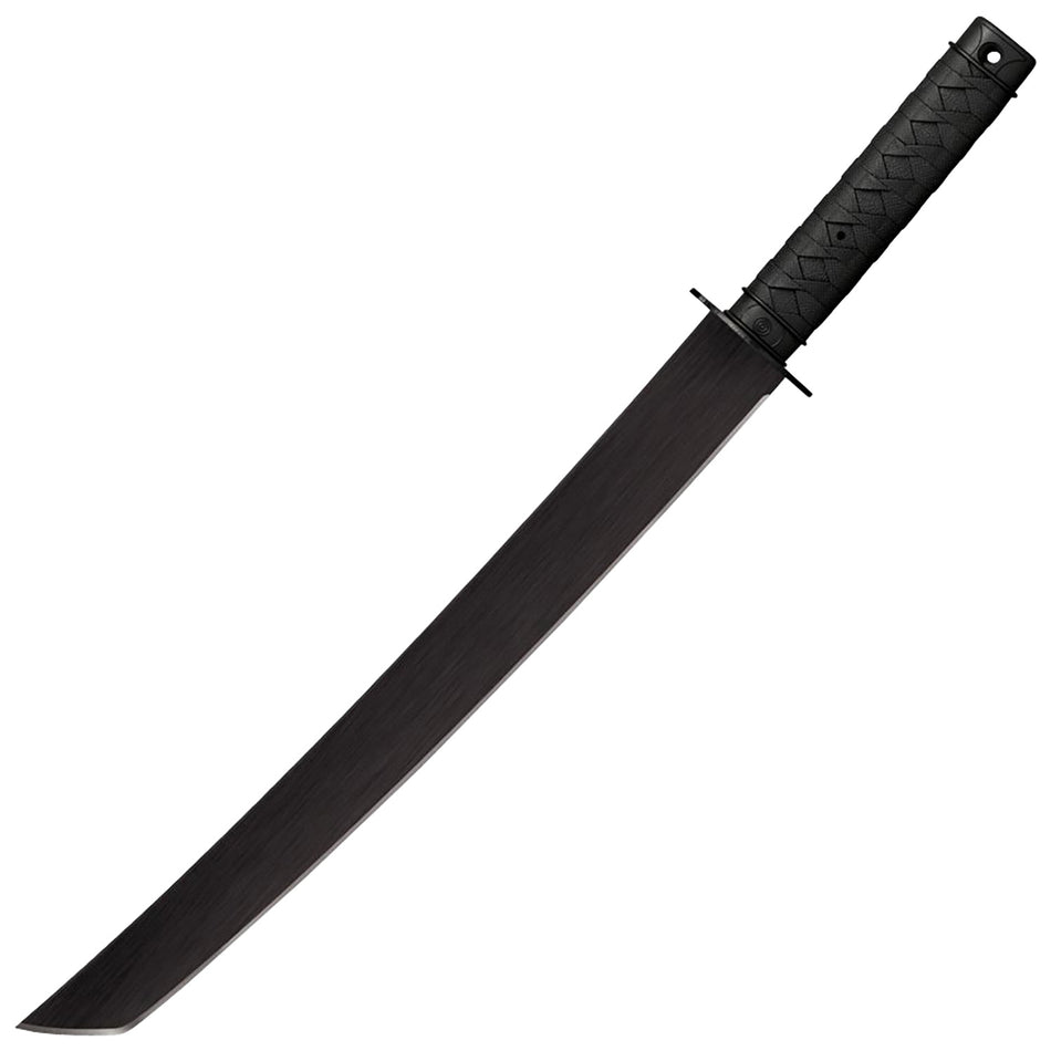 Cold Steel Tactical Wakizashi 18" Baked-On Anti-Rust 1055 Carbon Steel Blade Black Polypropylene Handle Includes Sheath
