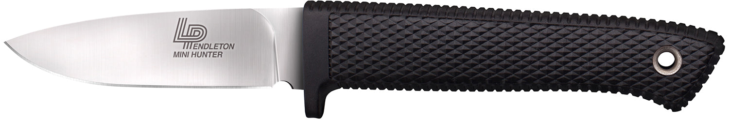 Cold Steel Pendleton Mini Hunter 3" Fixed Plain Stonewashed AUS-10A SS Blade Black Kray-Ex 3.63" Handle Includes Sheath