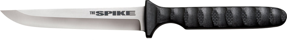 Cold Steel CS-53NCC Spike Neck Knife 4" Fixed Plain Drop Point Cryo 4116 SS Blade Black Griv-Ex Handle with Bead Chain and Sheath