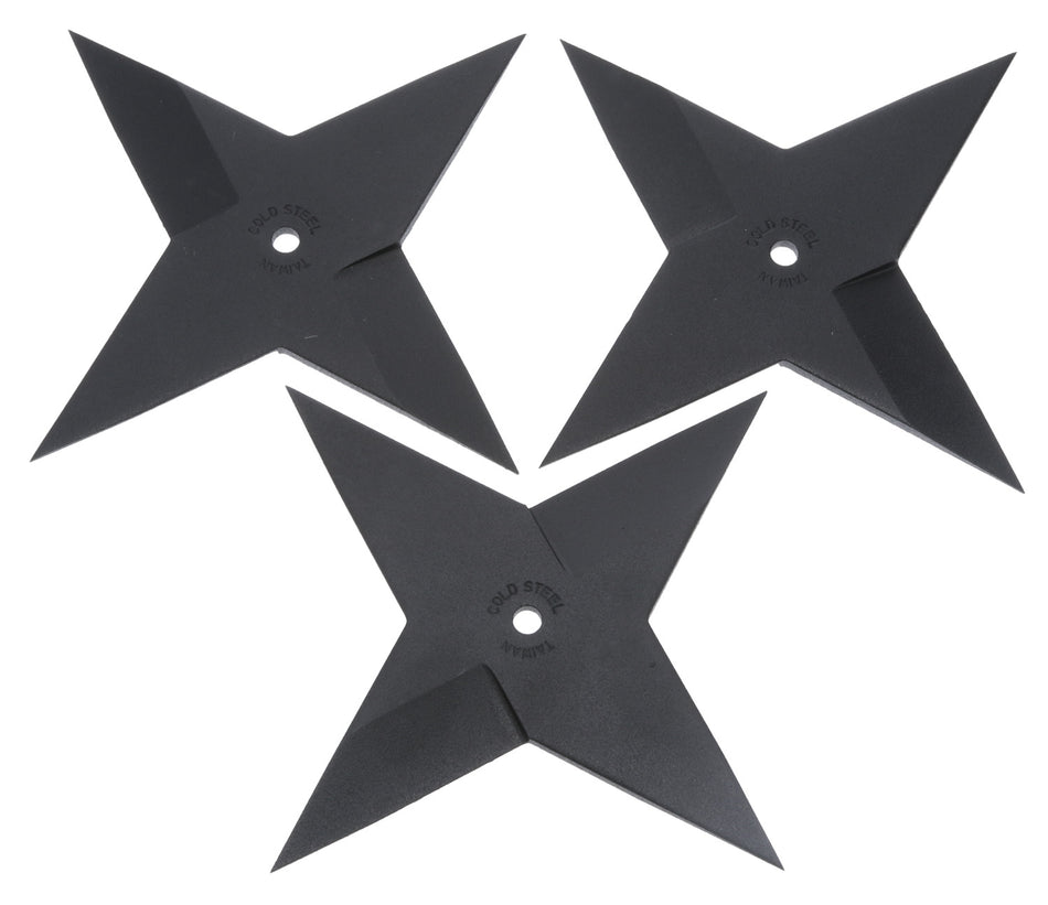 Cold Steel CS80SSB3Z Sure Strike Medium Precision Cut Carbon Steel Throwing Star Black Epoxy Finish