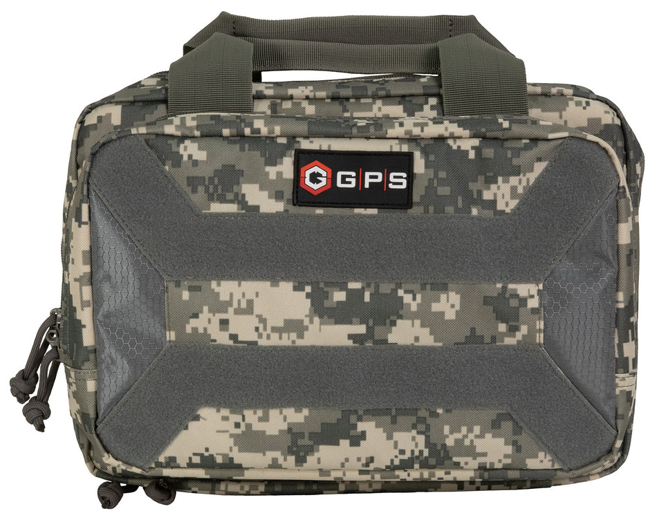 GPS Bags PC15ACU Gray Digital Pistol Case 600D Polyester 1 Handgun Lockable Zippers and Mag Storage