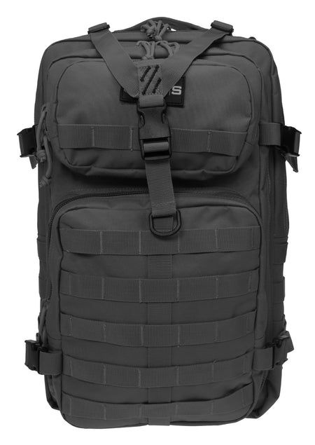 GPS Tactical Laptop Range Backpack Black 600D Polyester MOLLE Webbing 2 Pistols