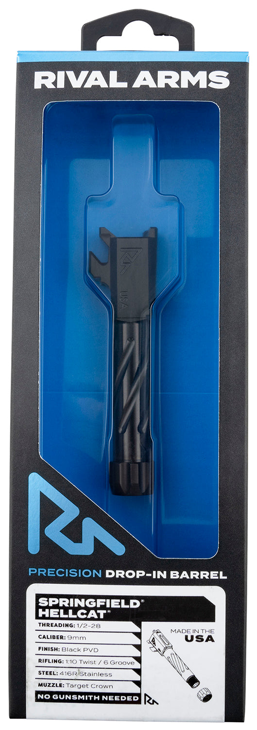 Rival Arms Precision V1 416R Stainless Steel Black PVD Threaded Spiral Barrel for Springfield Hellcat