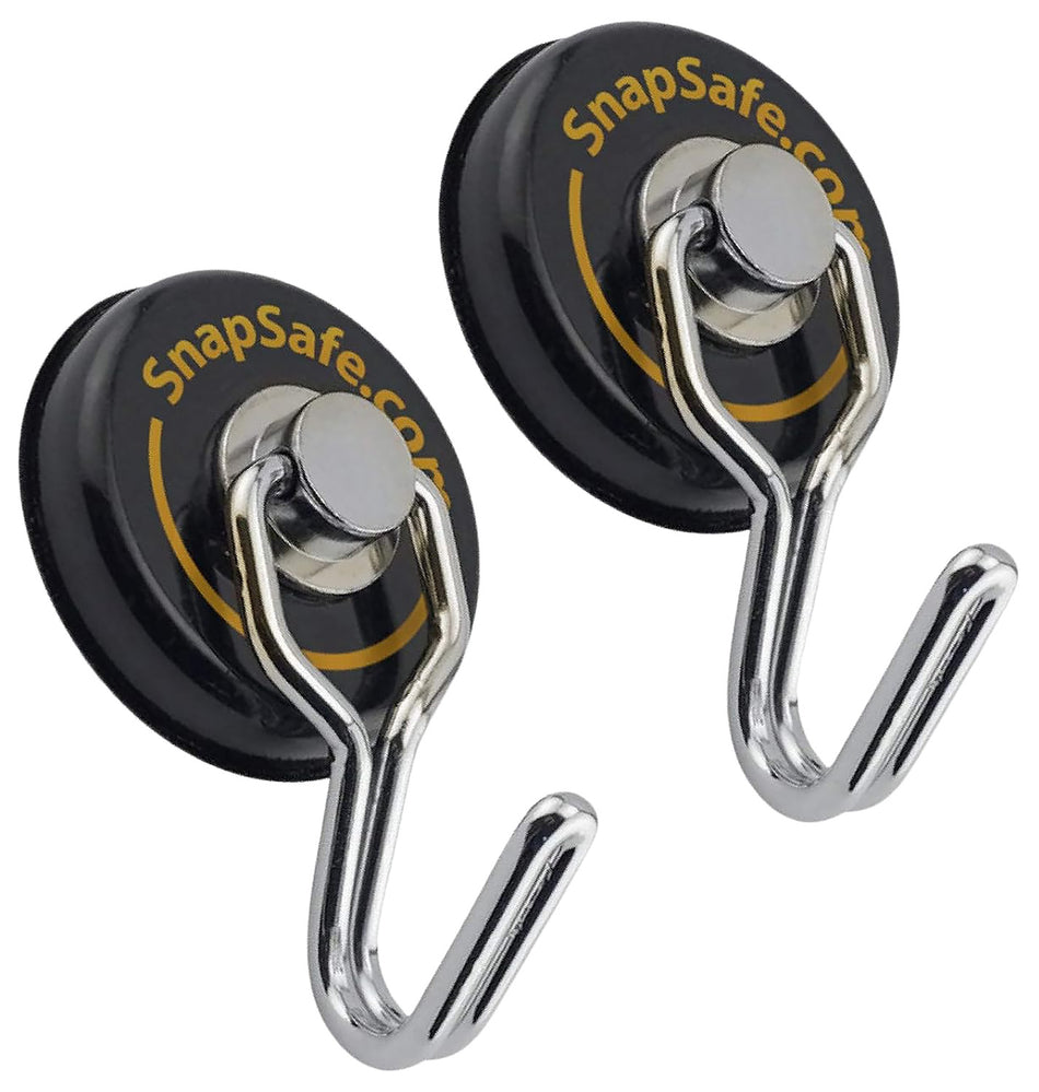 SnapSafe 75914 Safe Interior Magnetic Swivel Hooks 1" Pack of 2