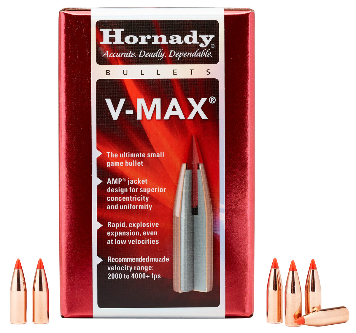 Hornady V-Max 6mm .243 65 gr Polymer Tip Varmint Bullets 100/Box