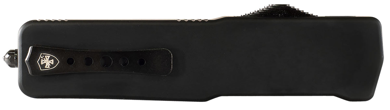 Templar Knife MABR321 Premium LW Slim OTF 3.16" Drop Point Plain D2 Steel Blade, Black Aluminum Handle with Pocket Clip