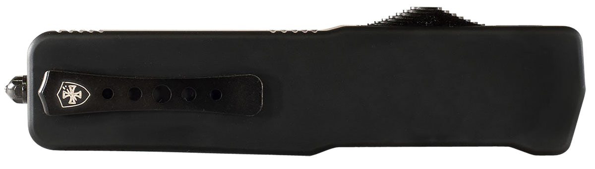 Templar Knife MZBR121 Slim OTF Premium Weighted Dagger Stonewashed D2 Steel Blade with Black Aluminum/Rubber Handle