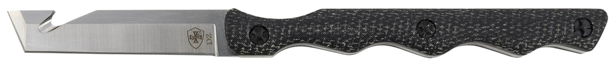 Templar Knife NTKB222 Fixed Tanto Neck Knife 2.46" Powder Coated D2 Blade, 4.22" Black Micarta Handle, Lanyard/Sheath Included
