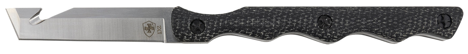 Templar Knife NTKB222 Fixed Tanto Neck Knife 2.46" Powder Coated D2 Blade, 4.22" Black Micarta Handle, Lanyard/Sheath Included
