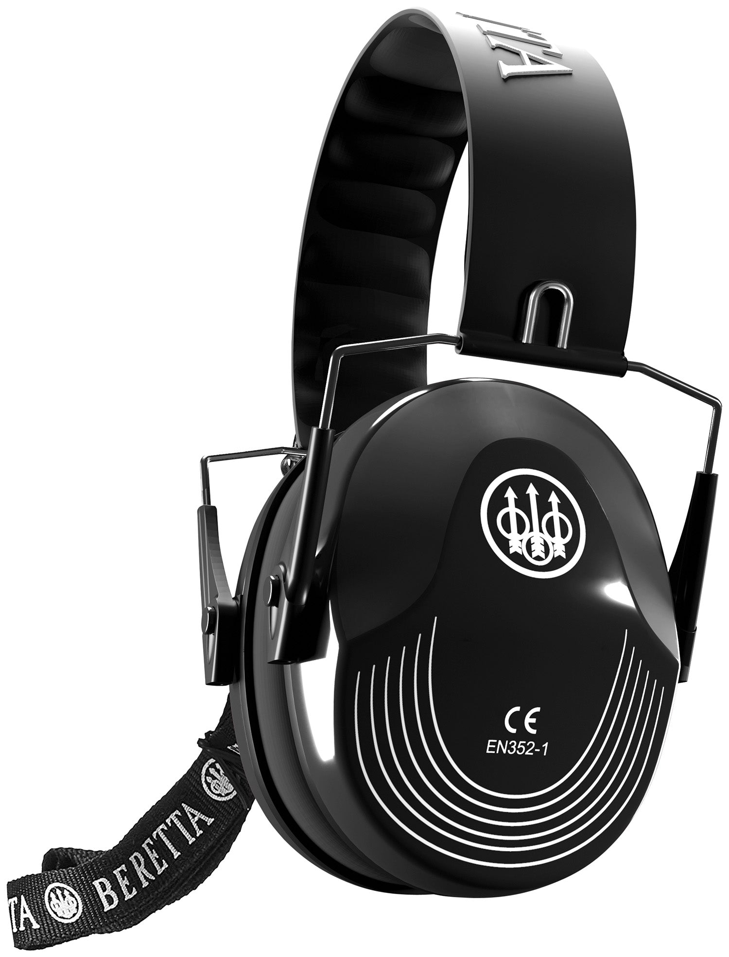 Beretta Safety Pro Black Earmuffs 25 dB Noise Reduction Compact Design