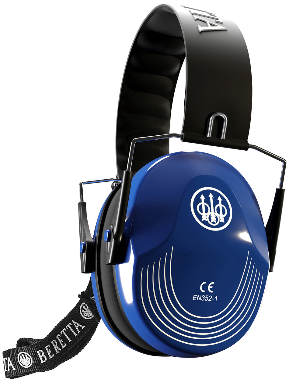 Beretta Safety Pro Black Blue Earmuffs 25 dB Noise Reduction Compact Design