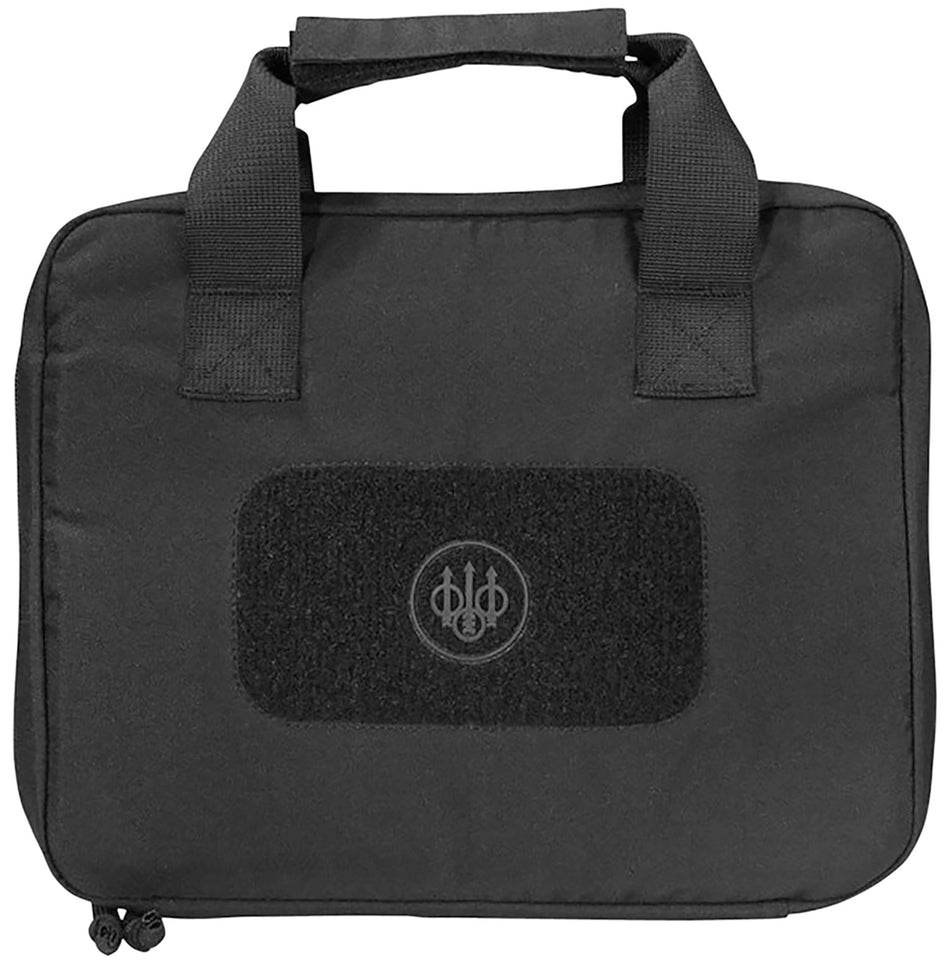 Beretta USA FO471001890999UNI Black Padded Pistol Case 600D Polyester with Elastic Straps