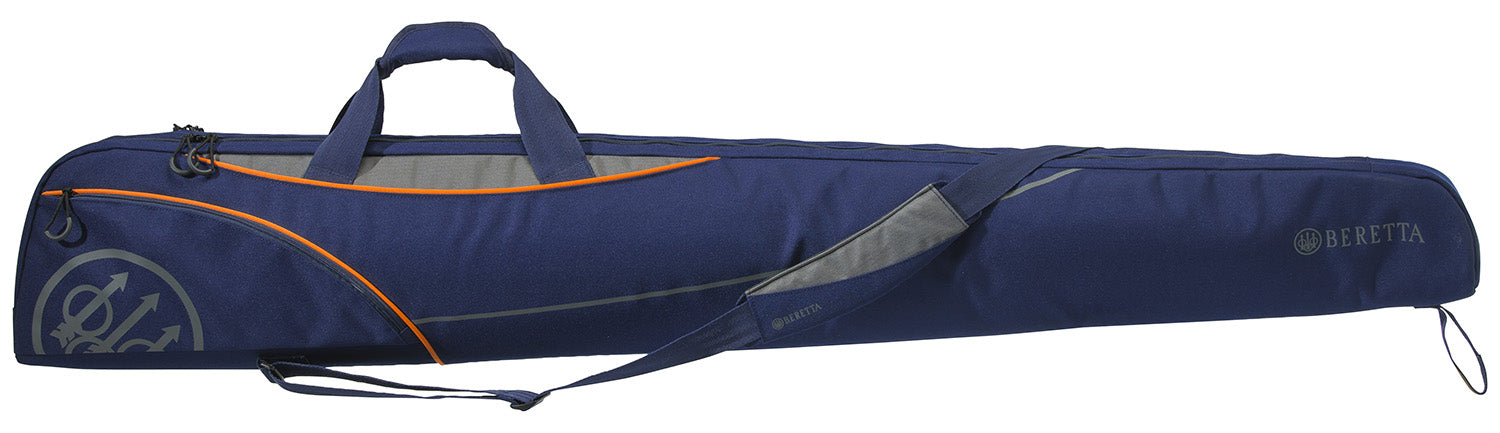 Beretta USA Uniform Pro EVO Double Soft Gun Case 32" Blue with Orange Gray Accents Shock-Absorbing Padding