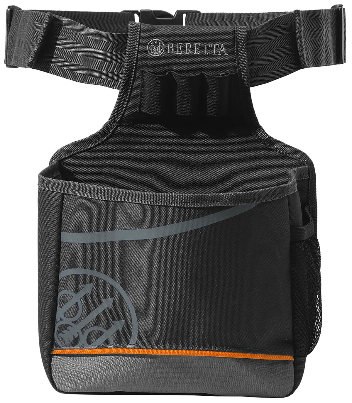 Beretta USA 50rd Black Neoprene Uniform Pro EVO Shell Pouch, Clip Buckle Belt, Model BS921T19320999UNI