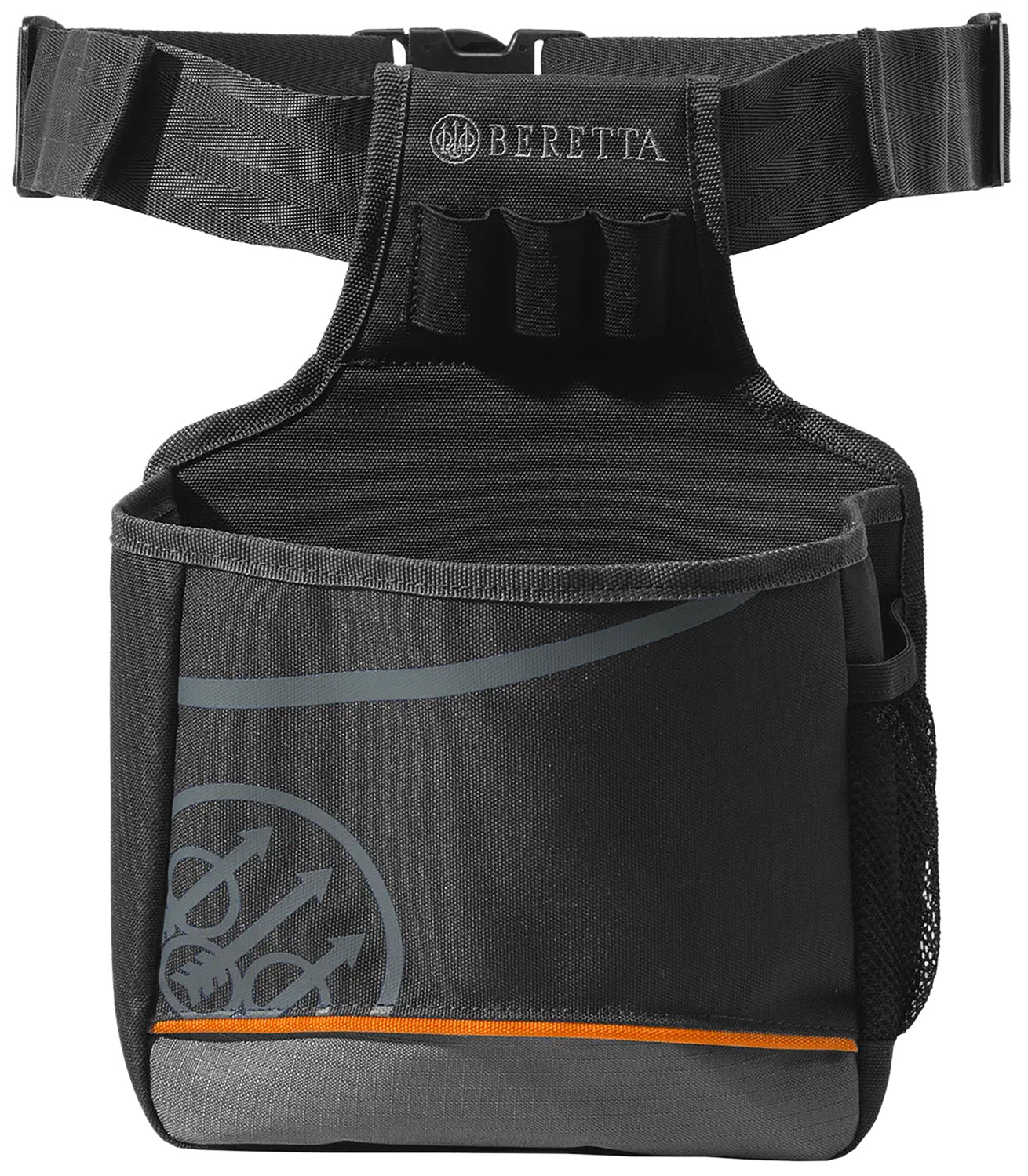Beretta USA 50rd Black Neoprene Uniform Pro EVO Shell Pouch, Clip Buckle Belt, Model BS921T19320999UNI