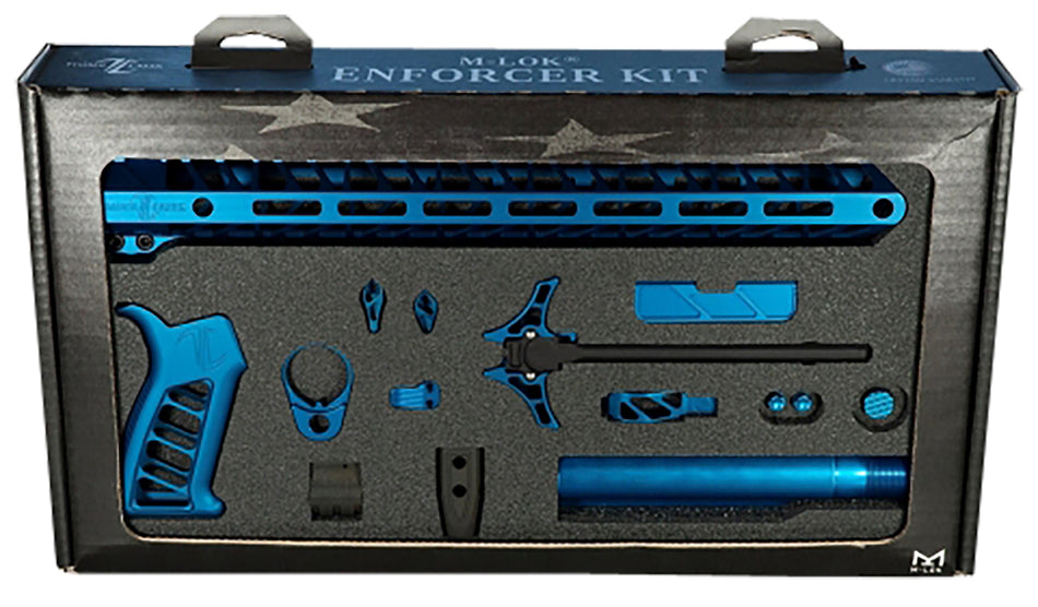 Timber Creek Outdoors Enforcer AR-15 Build Kit Blue Anodized Includes Handguard Charging Handle and More