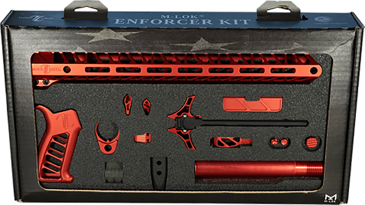 Timber Creek Outdoors Enforcer AR-15 Build Kit Red Anodized Includes Handguard Charging Handle and More