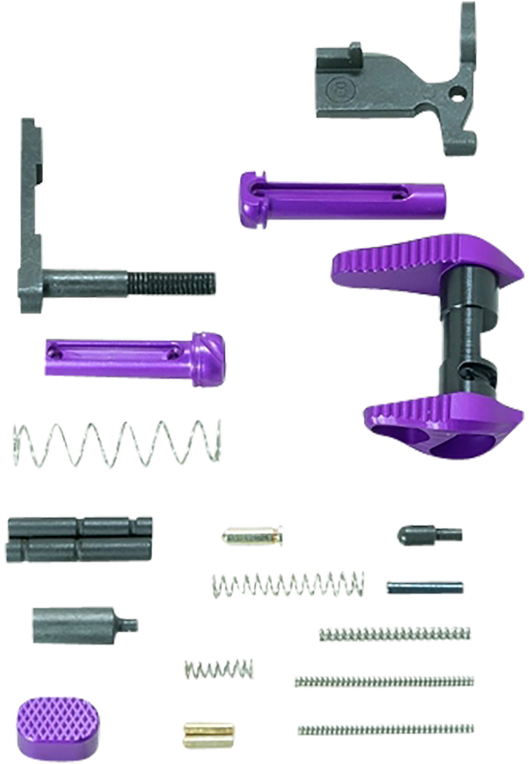 Timber Creek AR-15 Lower Parts Kit Purple Anodized CNC Billet Aluminum ARLPKPPA