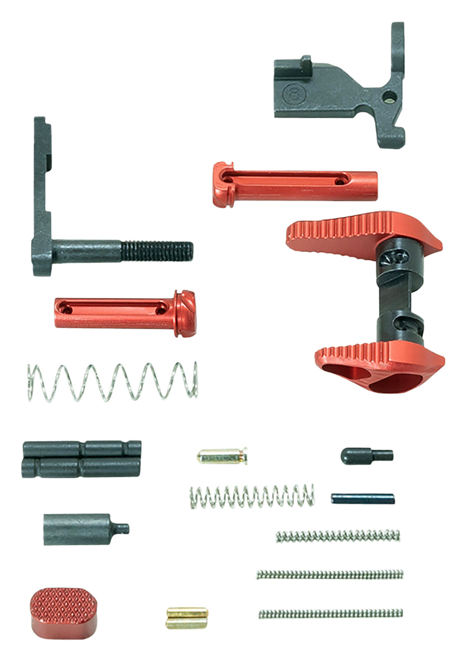 Timber Creek AR-15 Lower Parts Kit Red Anodized CNC Billet Aluminum ARLPKR