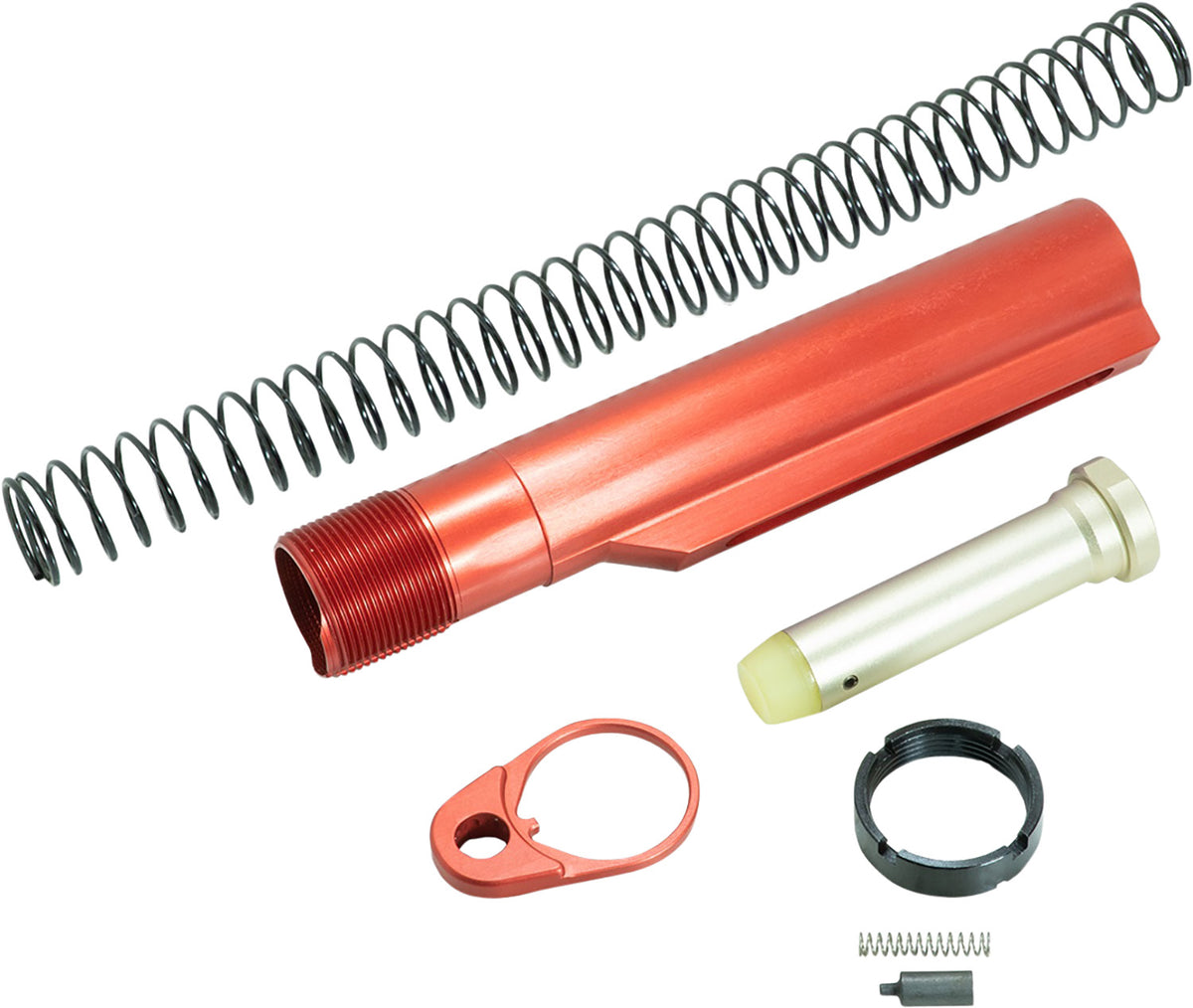 Timber Creek AR-15 Red Anodized Mil-Spec Buffer Tube Kit with Spring and Buffer