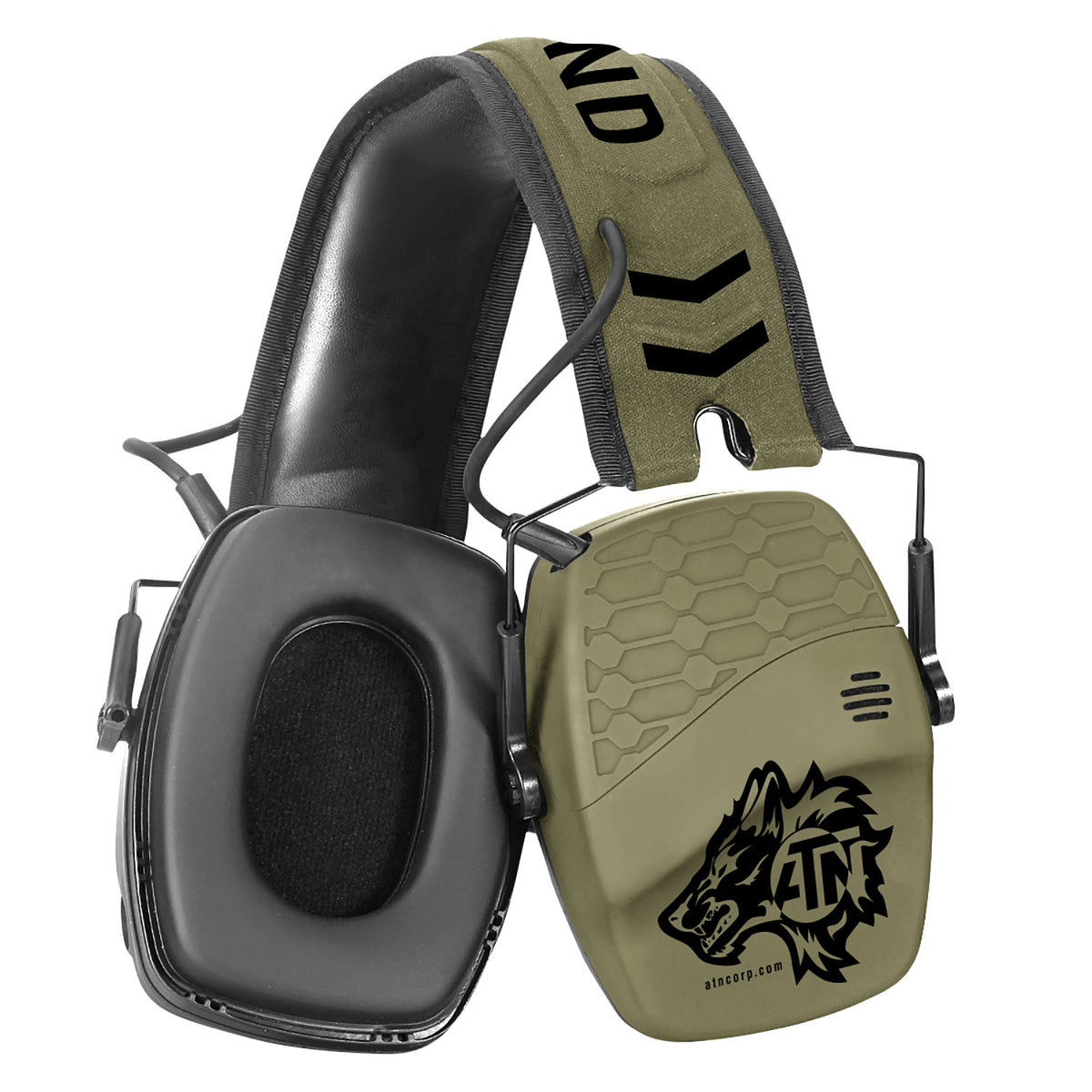 ATN X-Sound Hearing Protector Electronic Earmuff Bluetooth 22 dB Olive Drab Green