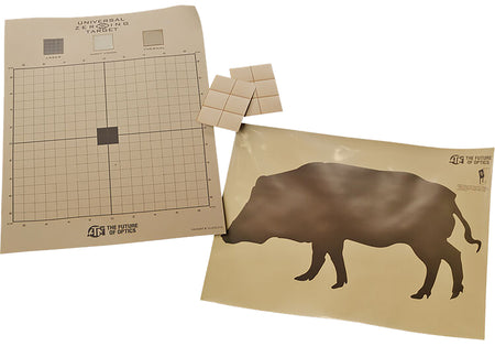 ATN Thermal Target Boar Paper Kit 30" x 24" Brown 2 Targets with 12 Plasters
