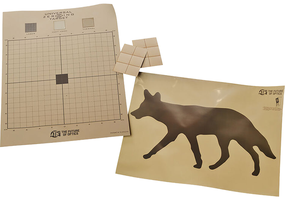 ATN ACMKIRTGCY Thermal Target Practice Kit 30"x24" Brown Coyote 12 Pasters Included